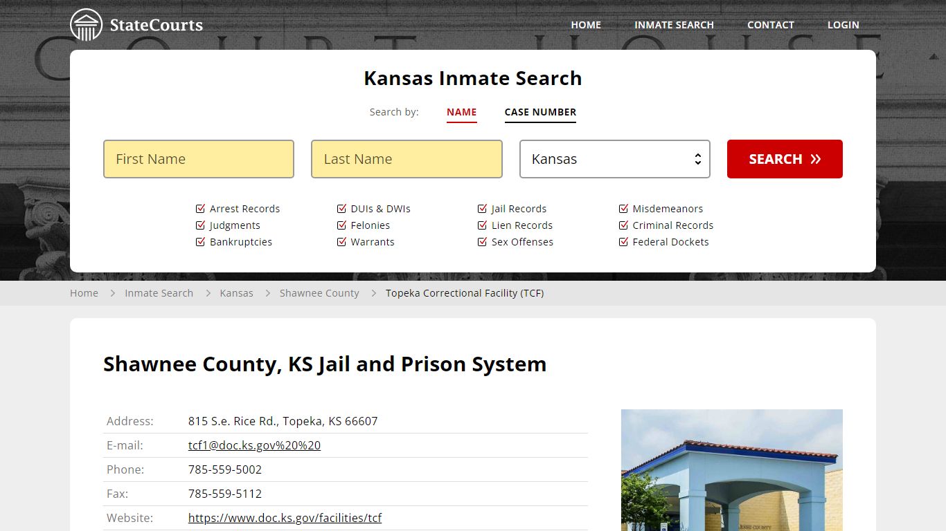 Shawnee County, KS Jail and Prison System - State Courts